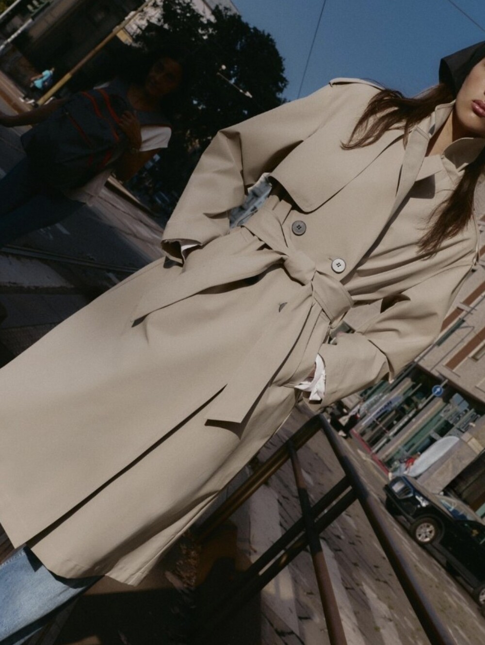Zara Water-Repellent Belted Trench Coat | Windbreaker Sz:S - Picture 6 of 15